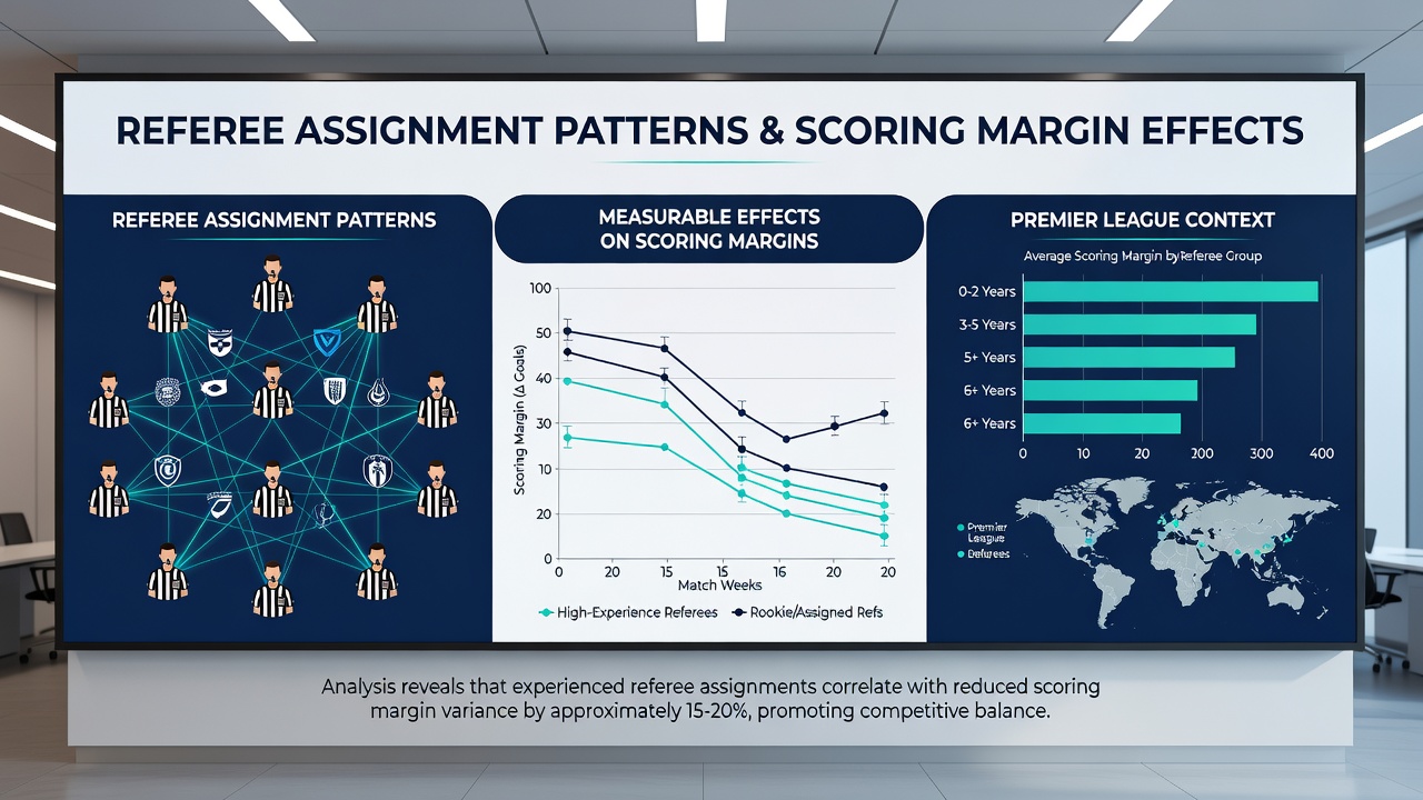Statistical breakdown of scoring margins influenced by referee patterns in soccer and basketball
