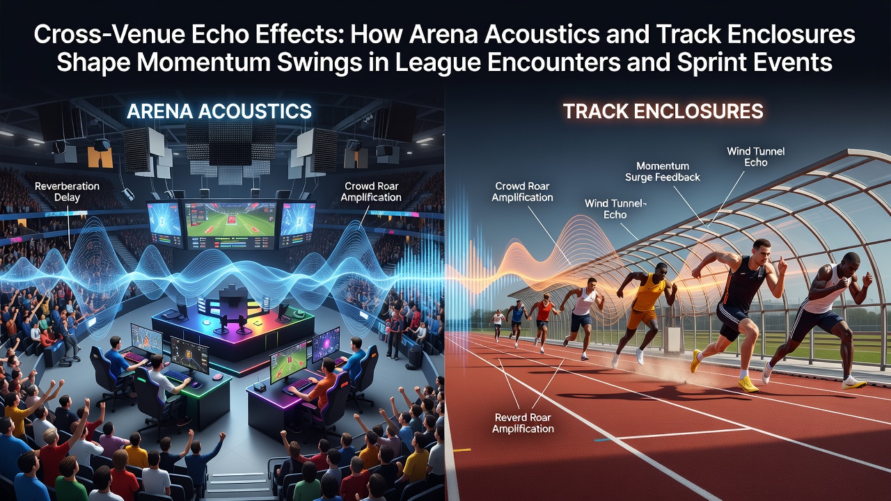 Acoustic mapping of a multi-purpose arena showing sound reflection patterns during a league basketball match