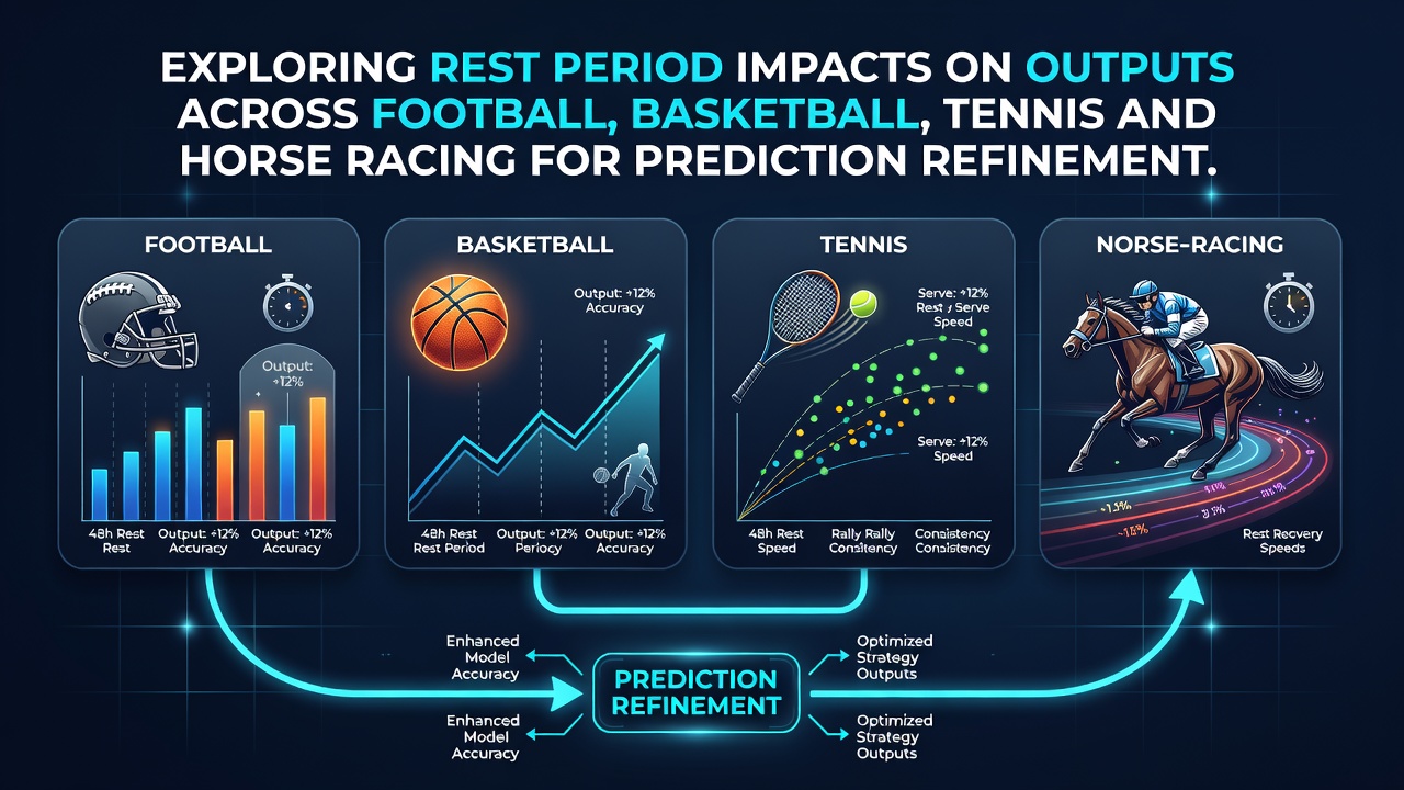Athletes and horses resting during breaks in football, basketball, tennis, and racing events
