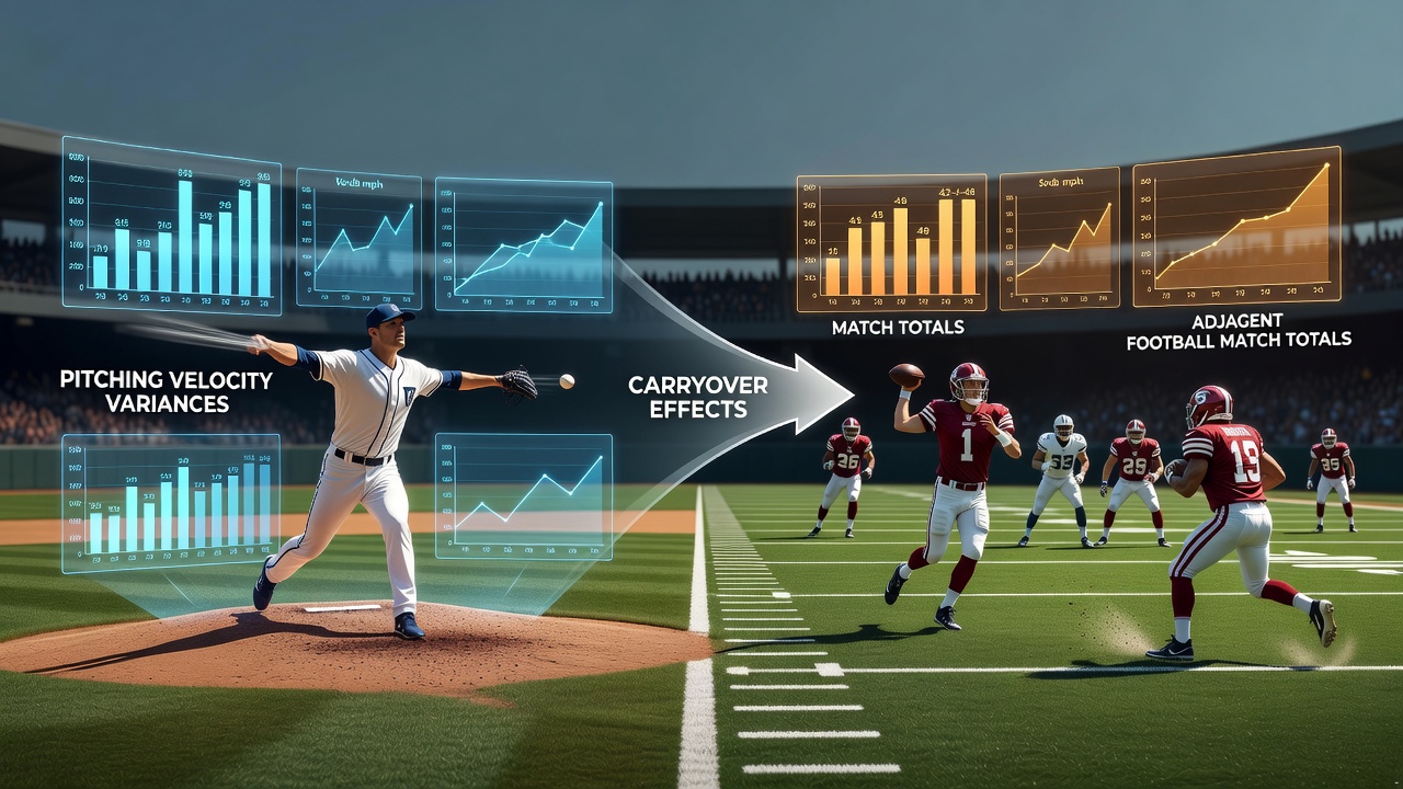 Baseball bullpen session showing pitchers warming up before a shared venue doubleheader with football field preparations visible in the background