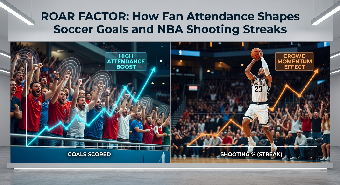 Packed soccer stadium with roaring fans during a goal celebration, highlighting the intense home crowd energy that influences match outcomes