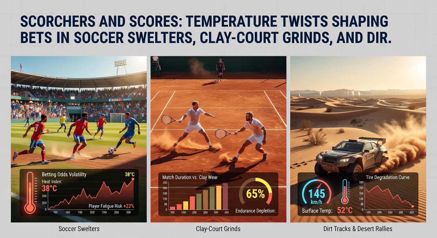 Clay-court tennis players locked in a grueling rally under relentless sun, red dust kicking up as sweat flies from extended exchanges