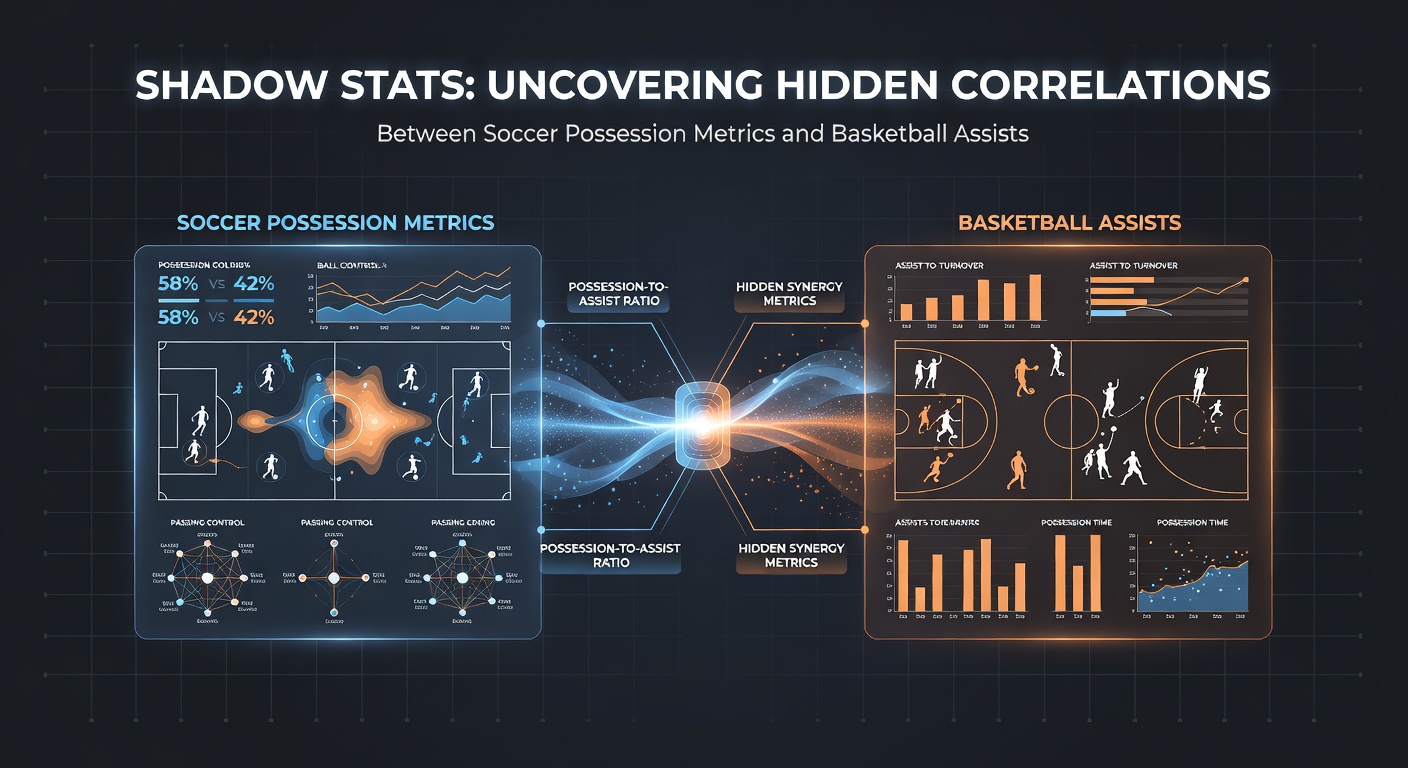 Chart comparing possession percentages in soccer with assist rates in basketball for accumulator modeling