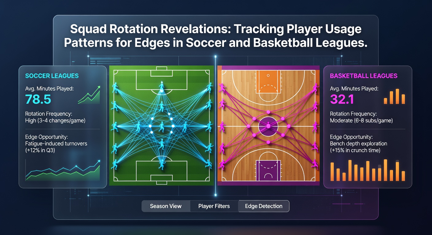 Soccer and basketball players on the field and court during matches, showing rotation patterns in action