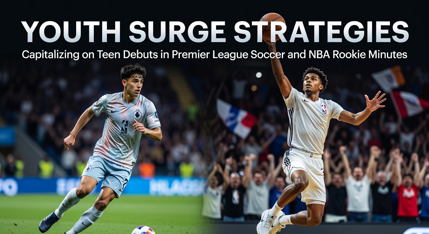 A teenage Premier League prospect bursts onto the pitch during a debut match, crowd in the background